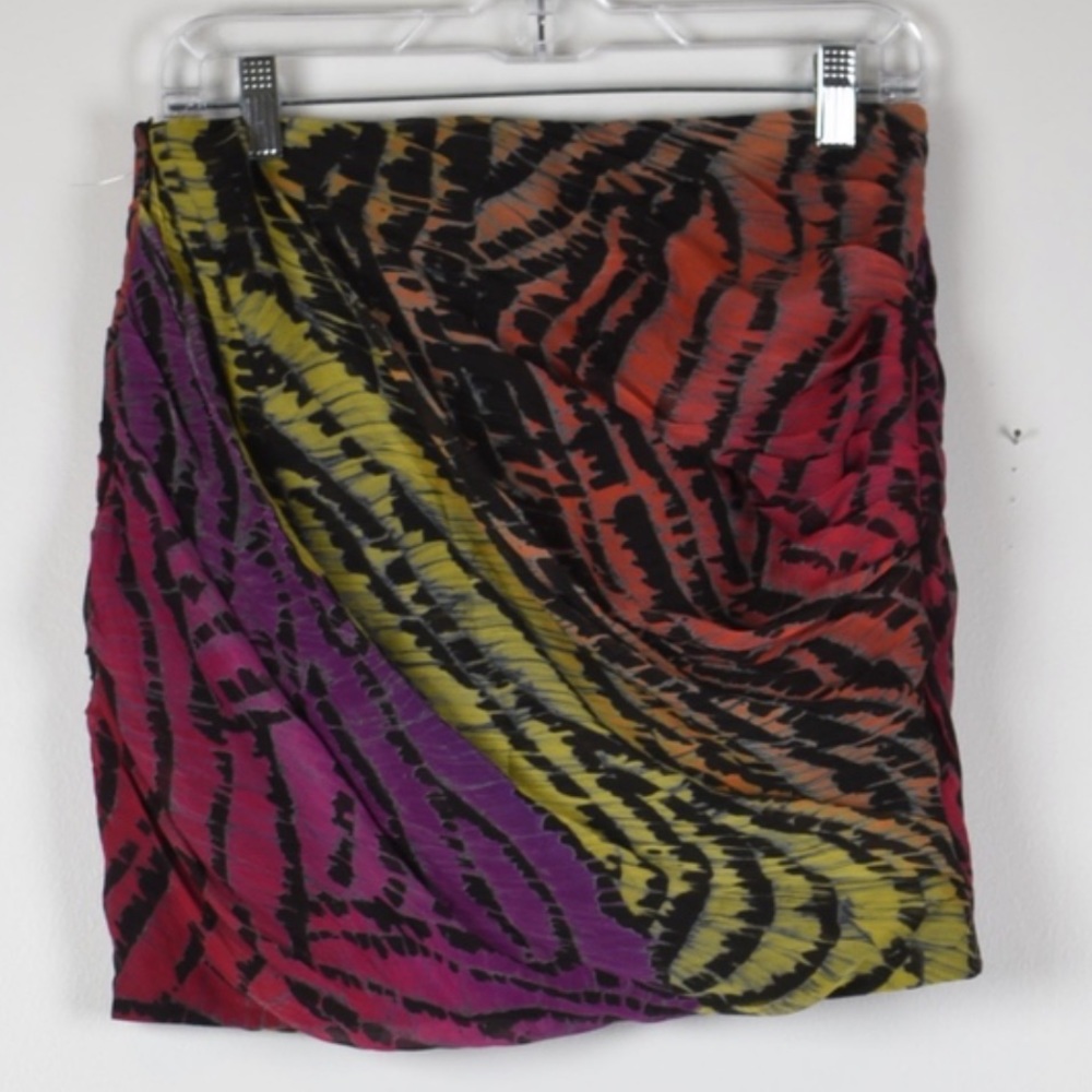 Diane von Furstenberg neon animal print skirt.